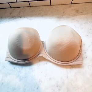 Wacoal Strapless‎ Bra Smooth Contour Underwire Beige 40DDD